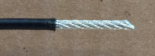 Black Steel Tension Cable 12ga 250ft black pvc steel 12ga 250 feet
